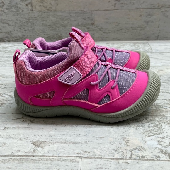 OshKosh B’gosh girls pink Velcro sneakers - Picture 3 of 8
